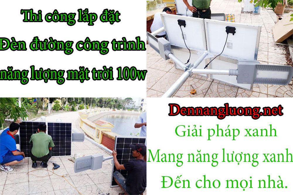 Đèn đường công trình cao cấp năng lượng mặt trời 100w RL-CT100W